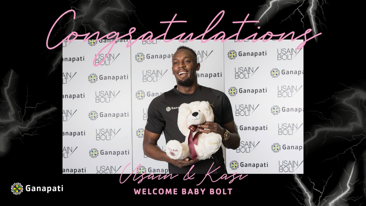 💗⚡️Baby Bolt has arrived! An enormous congratulations to our partner, <a href="/usainbolt/">Usain St. Leo Bolt</a> and Kasi, from your Ganapati family!

#UsainBolt #GirlDad #FastestManInTheWorld #GanapatixBolt #GanapatiGaming #OnlineGaming #SlotGames