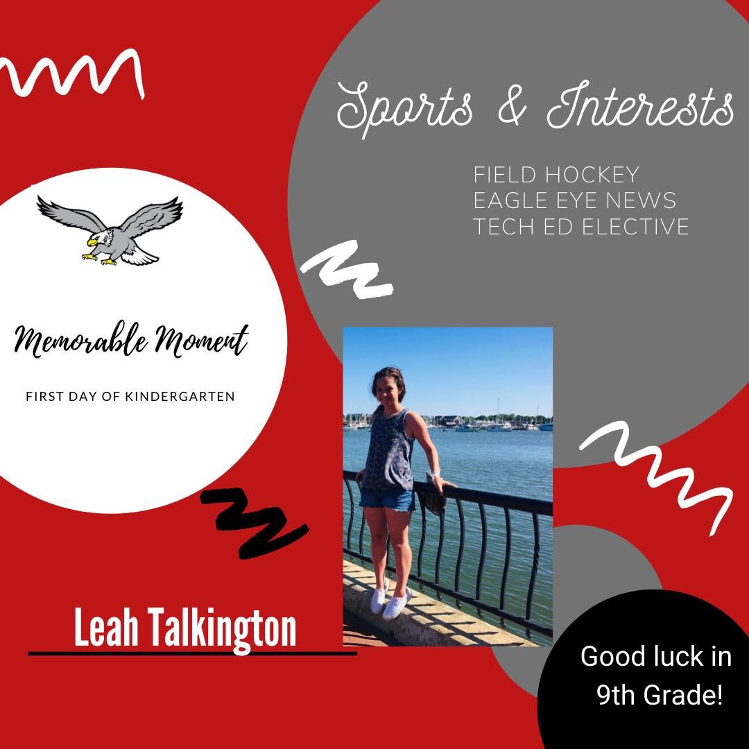 We will be dedicating the month of May to our 8th graders. These students are looking forward to their transition to high school and we hope you enjoy seeing their virtual posters this month. Please comment some encouraging words for each student!