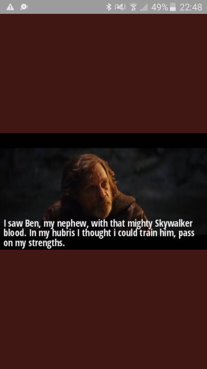 So Vaders shadow still lies upon our Skywalkers! That Vader is ALWAYS mentioned when Skywalker is mentioned in the ST proves that. Skywalker is about forgiveness what made Luke famous and the failure of reconciling completely with him.