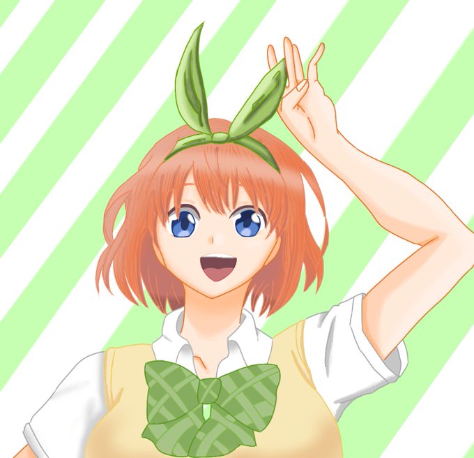 Minase_aoi┃VGen open!!さんがTwitterに投稿した中野四葉(五等分の花嫁)のイラスト。