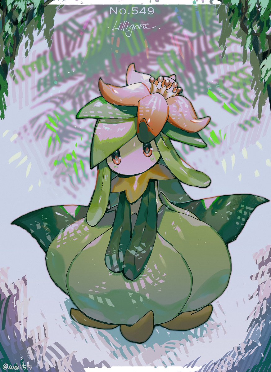 pokemon (creature) solo plant girl twitter username flower full body monster girl  illustration images