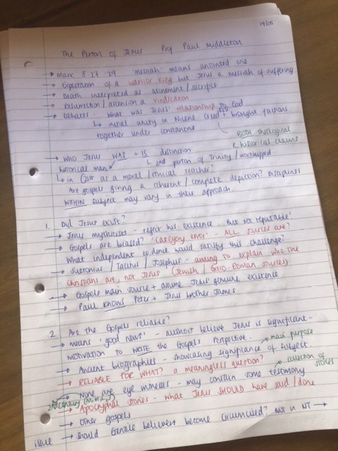 CryptPhilEth's tweet photo. Notes from the University of Chester's lunchtime webinar today on the Person of Jesus! #cryptphileth #alwayslearning #ALevelRSWebinar https://t.co/Qc43PZwCud