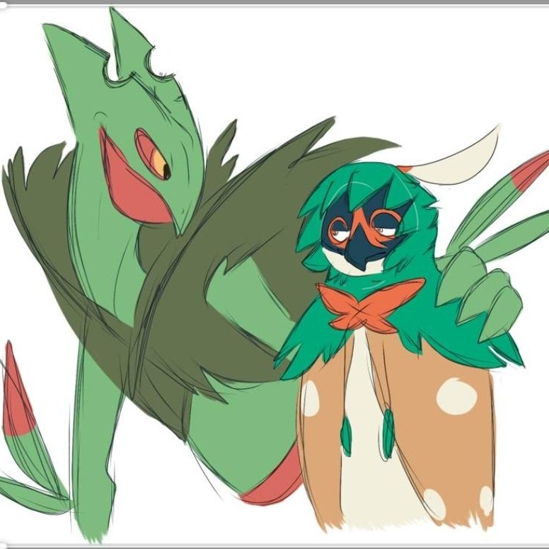 decitile's tweet image. Buenos días Twitter, somos sceptile y decidueye y hoy decimos hola a la comunidad de pokémon de Twitter
No hay mejor combinación de tipo planta para empezar, bulbasaur algún día nos convertiremos en Twitter, haber si evolucionas de una vez 😝😝
Esperamos ser de buena cabida por