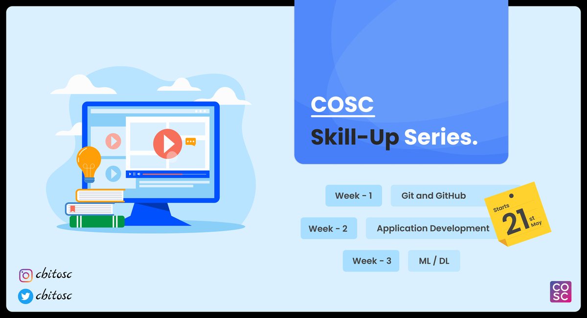 cbitosc's tweet photo. CBIT Open Source Community (COSC) is here, to help improve your technical skills through virtual learning opportunities with 'COSC skill-up series'. https://t.co/ARmPeyWZ2i