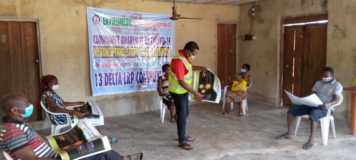 envirumedic's tweet photo. The training on COVID-19 misconceptions, symptoms and prevention across Delta Communities by @envirumedic and @ActionAidNG https://t.co/B9UkpEsb3Z