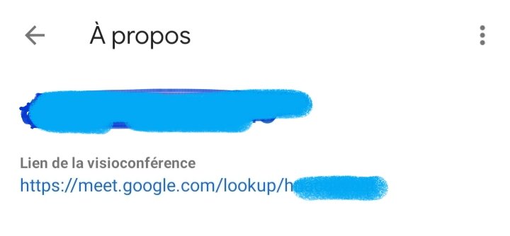 Vos élèves et parents ne trouvent pas le lien au #GoogleMeet?  Sur un téléphone, il faut cliquer sur le i en haut à droite. <a href="/CscpTechnoped/">Technopédagogie CSCP</a>