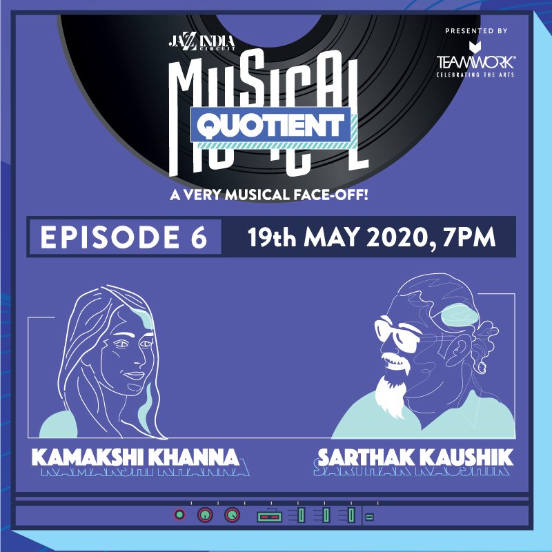 JazzIndCircuit's tweet photo. Catch the latest episode of #musicalquotient as the fantastic Sarthak Kaushik quizzes up a storm with the exceptionally talented singer &amp; songwriter, Kamakshi Khanna. Tune in today at 7 pm, for some midweek laughs and lots of music: https://t.co/sgt4fG6xgJ https://t.co/ifBRVYgF2E