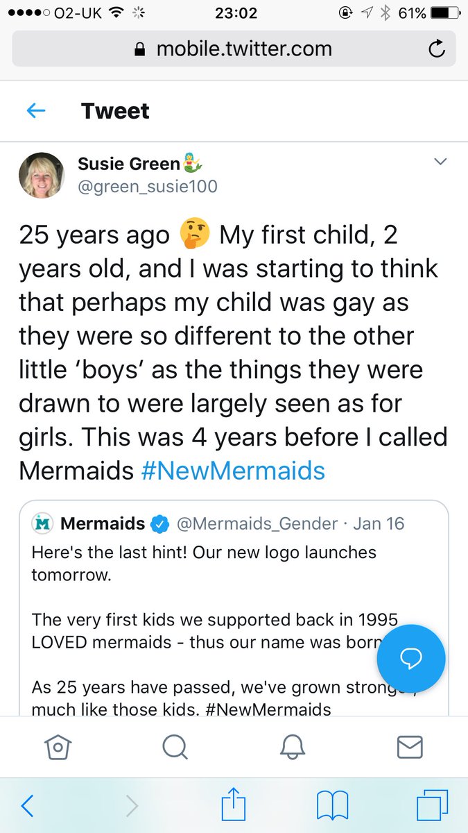 Jessica12uk's tweet photo. @Baroness_Nichol @CUPWomensPledge @MumsnetTowers @GS_Says_That @worriedmumofone @STILLTish ...&amp; there's plenty of evidence (eg Mermaids CEO) that in fact many children are suffering with internalised homophobia. To advocate transing them rather than giving thorough psychotherapeutic treatment to explore this IS conversion. It's transing young gay ppl under the radar. https://t.co/3yDszuVGfI