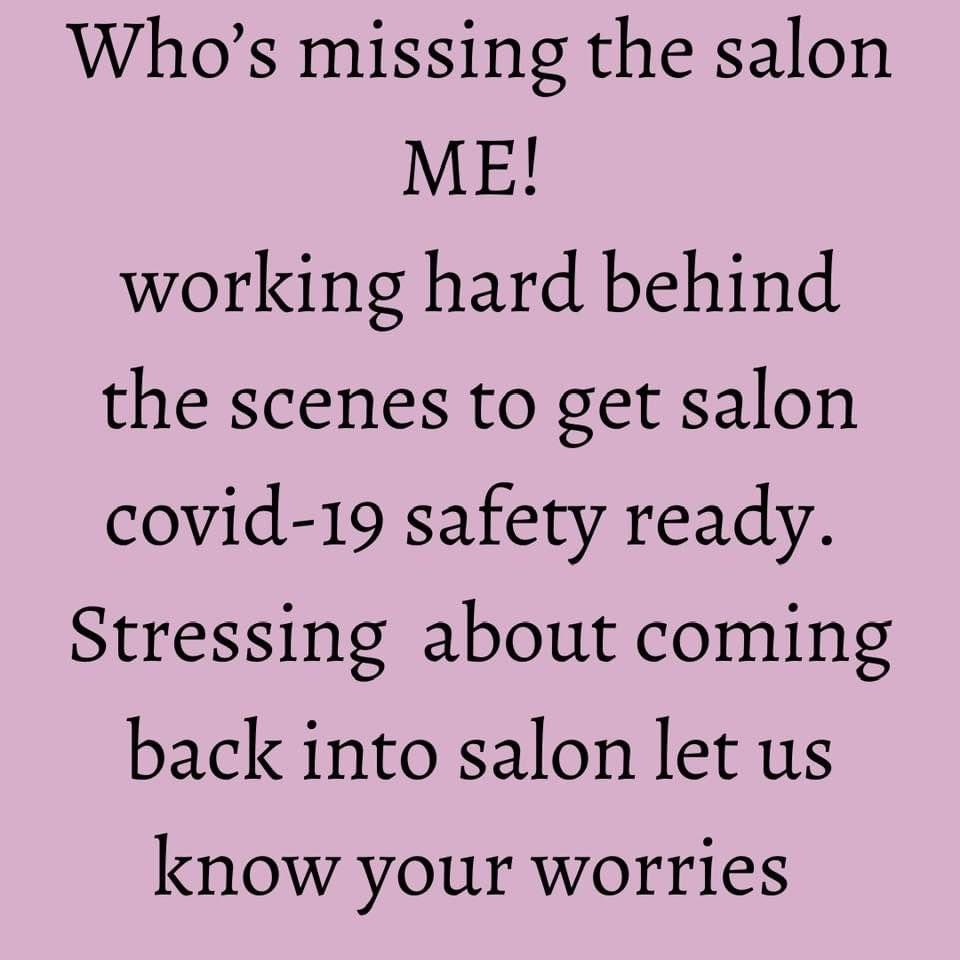 Monohairdesign's tweet photo. Tell us what you’re anxious about when visiting once we reopen 💕 #covid19salonready https://t.co/O2gmhpft1H