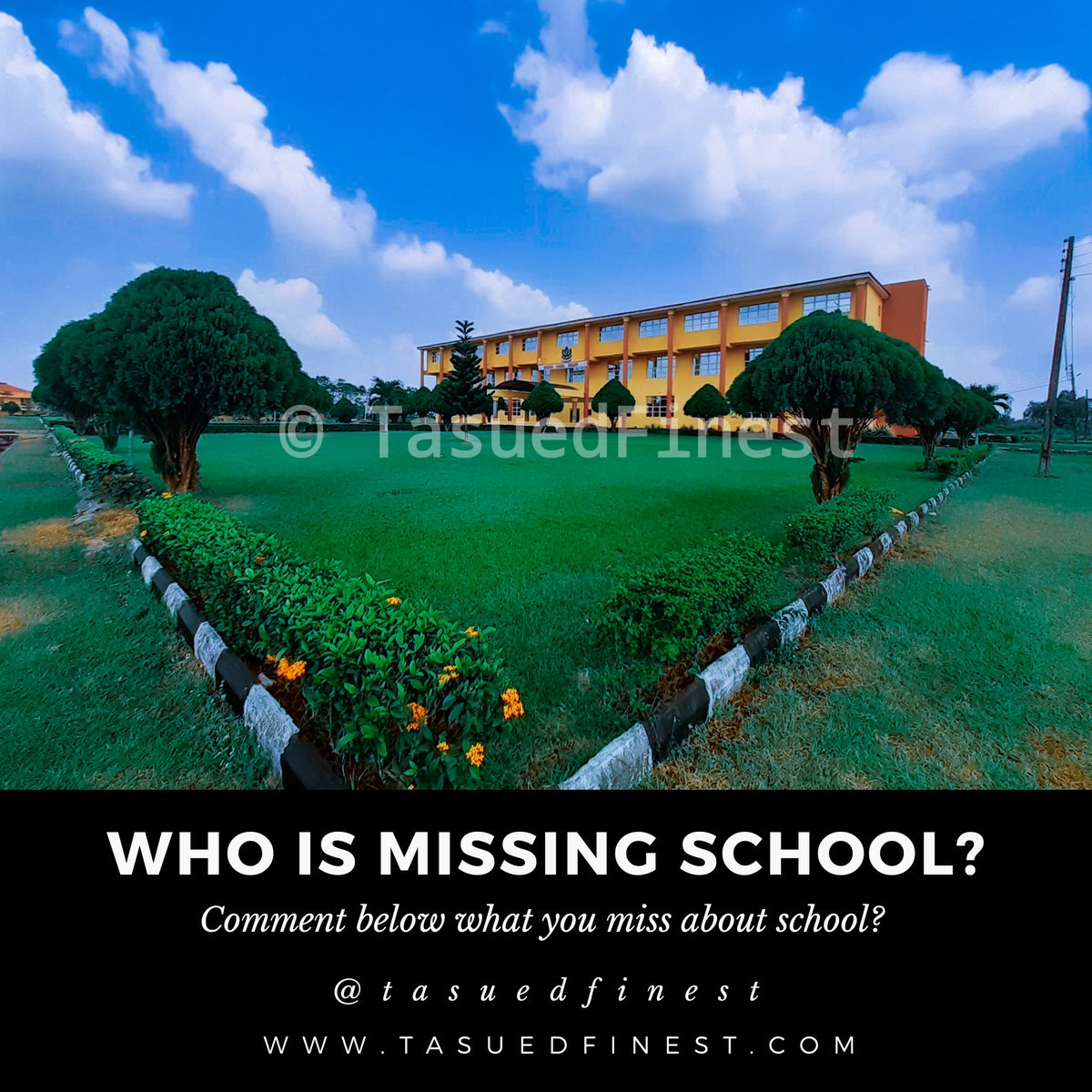 talldreadedguy's tweet photo. #Tasuedites

Who is missing school?

Retweet, Comment what you miss about #Tasued Campus https://t.co/oKzTRmmn5G https://t.co/NqB63JawGp