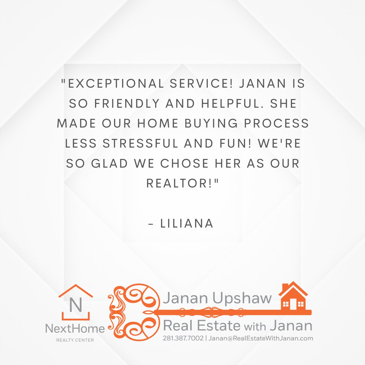 nexthomejanan's tweet photo. Thank you!
If you are ready to talk about buying or selling your home, I'm here to help!
Janan Upshaw, #REALTOR | (281) 387-7002
#realestate #nexthomerealtycenter #realestatewithjanan #jananupshaw #yournexthome #cypresstx #cypressrealtor #cypressrealestate #nwhoustonrealestate https://t.co/JKlslP9Wo3