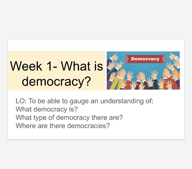 KSABPolitics's tweet photo. The Year 11 Politics transition is into its second week. Last week we started off with democracy and this week going to sink our teeth into ideaologies! #softentrytoAlevel https://t.co/UCZc2DhraB