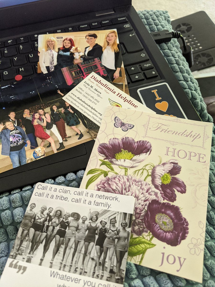scrumbling's tweet photo. When you receive unexpected loveliness in the mail! Thank you @ErinMAkers and @DiabulimiaHelp ❤️ #DBHCON2020 #diabetes #diabulimia #eatingdisorders #type1diabetes #SanDiego https://t.co/COLSO29l7U