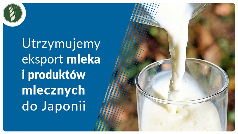MRiRW_GOV_PL's tweet photo. 18 maja 2020 r. @WetGIW otrzymał informację o zaakceptowaniu przez stronę japońską nowego wzoru świadectwa weterynaryjnego dla surowego #mleka i #produktówmlecznych. Szczegóły➡️https://t.co/93n8g2Scgn https://t.co/zvJeICuYUF
