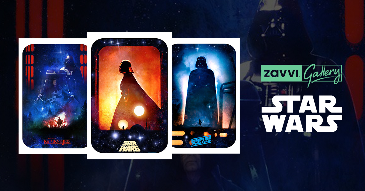zavvi's tweet image. New to Zavvi Gallery are these stunning lithograph prints inspired by the original Star Wars trilogy, designed by artist @SWSimonZ ✨

Limited edition, secure yours today 🛒

Shop now &amp;gt;&amp;gt; bit.ly/3bXgXoX
