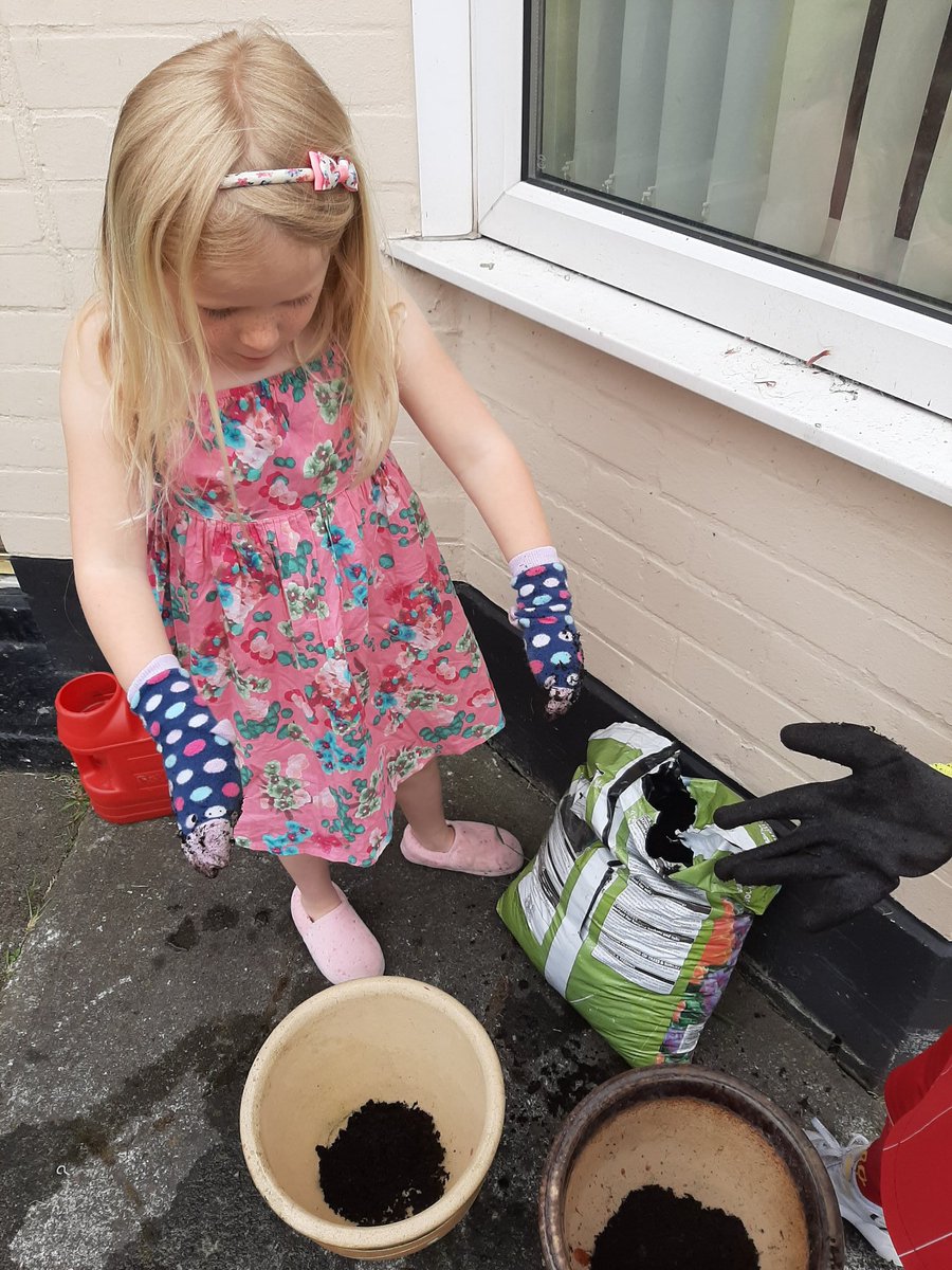 janiemc86's tweet photo. Planting our flowers and we spotted a bee 🌸🌺🏵🐝 @Y1StocktonWood @Y2stocktonwood  @stocktonwoodpr1 https://t.co/duJiMDXqyZ