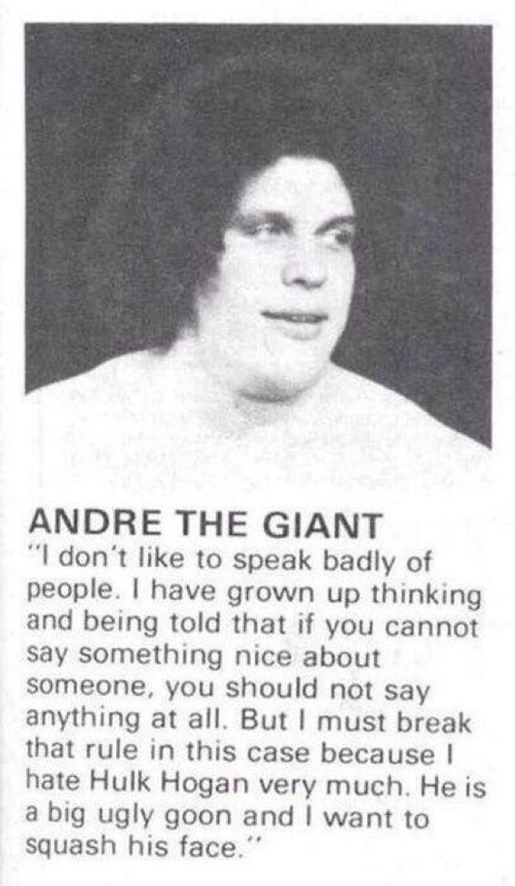 Happy Birthday to Andre The Giant. 