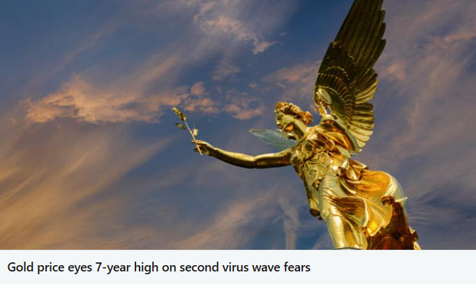 [May 15, 2020] MiningCOM: Gold price eyes 7-year high on second virus wave fears #gold #silver #commodities #metals #mining #USDollar #pandemic mining.com/gold-price-eye…