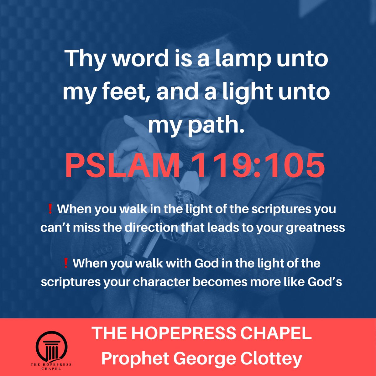 ProphetClottey's tweet photo. Walk in #KNOWLEDGE (The word of God) and #COMMAND attention.
#Knowledge
#MonthOfStretch
#TheHopePressChapel https://t.co/cDXiRUyez5