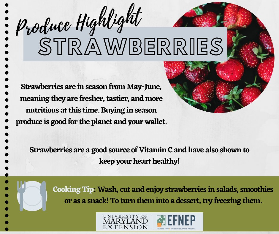 BmoreEFNEP's tweet photo. #Strawberry season is here!🍓That means that you can get it at a lower $ and fresher to your food pantry. 🙌 #MDEFNEP #UME
La temporada de #fresas llegó! Eso significa que la puede conseguir a un $ más bajo y más frescas para tu dispensa de alimentos.😉 https://t.co/5sbIGaIKZB