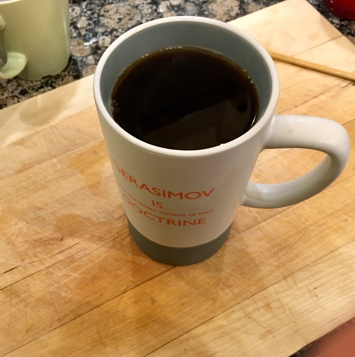 You will have a gorgeous cup of coffee. And a traveler for your neighbor in your Idaho mug, if you are nice and seeking egg coffee converts. Leave the rest on the stove, or pour off into a pot. Whatever. /25