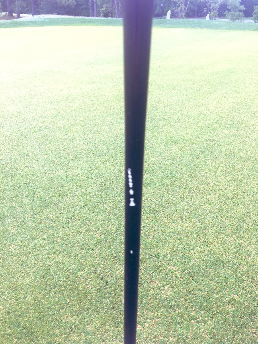 KThompGolf1's tweet photo. Mow and roll this morning w/ a little attention to detail flagstick touch up. #truebluegolf #sharpielife https://t.co/gSZtowNfjq