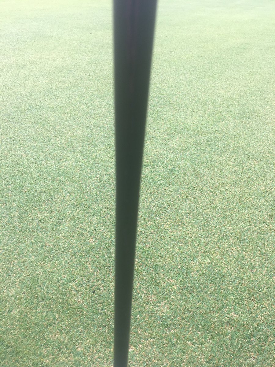 KThompGolf1's tweet photo. Mow and roll this morning w/ a little attention to detail flagstick touch up. #truebluegolf #sharpielife https://t.co/gSZtowNfjq