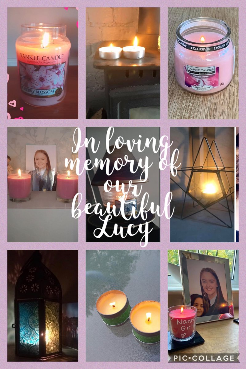 LucyEllisLove's tweet photo. We were totally overwhelmed with your photos and messages on Friday.  Thank you to everyone who joined us to light a candle as we remembered our beautiful Lucy. 💖
#AlwaysRemembered
#NeverForgotten
#DoItForLucy https://t.co/nvFvl86CLN
