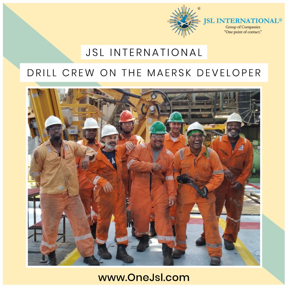 onejslofficial's tweet photo. JSL international drill crew on the maersk developer.

To know more, visit our website- https://t.co/9qiJiSVlJU

#onejsl #jslinternational #oil #oilandgas #drillingrig #seafarer #marine #sea #internationalservices #manpower #outsourcing #offshoreservices #usa #mexico #onshore https://t.co/FKZUQuddyO