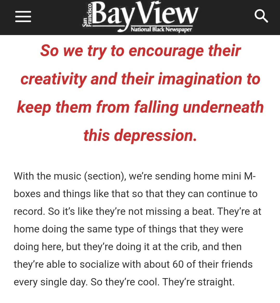 FillmoreRich3's tweet image. Check out this great piece @sfbayview wrote about how we transitioned @projectlevel into an online platform during the COVID-19 pandemic. #ProjectLevel sfbayview.com/2020/05/the-fi…