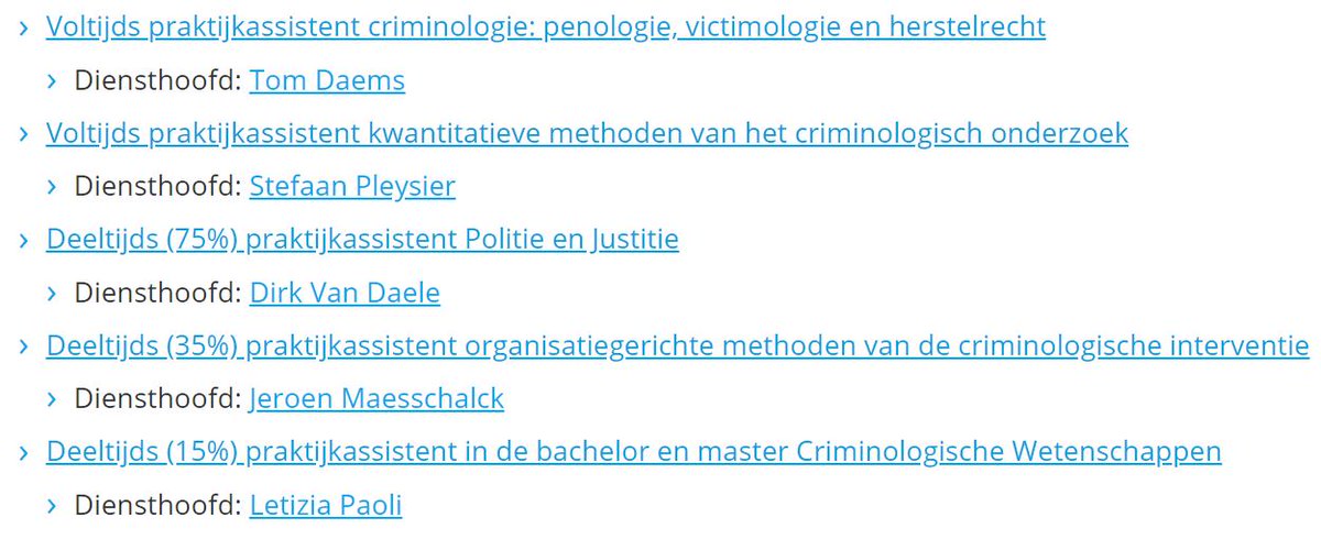 LINCriminology's tweet photo. Het Leuvens Instituut voor Criminologie (LINC) heeft vijf vacatures voor voltijdse en deeltijdse praktijkassistenten in aanbieding voor academiejaar 2020-2021. Deadline: 7 juni. https://t.co/K07v54NlpP 
#vacatures https://t.co/dqzd5gR4Qq