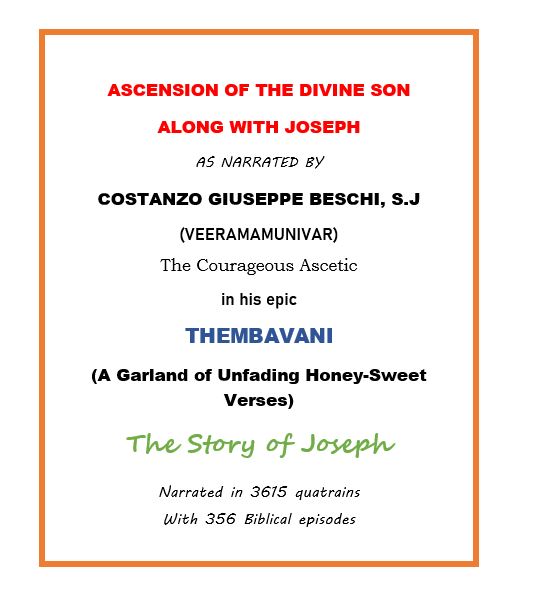 1/1 After verse 5, let us reflect on verses 6, 7 and 8 dealing with the  #Ascension as narrated by  #Beschi in his  #Epic  #THEMBAVANI.FOLLOW THE THREAD @Pontifex  #Vatican  #CatholicBishops  #Catholic  @ChurchInPoland  #AnglicanCommunion  #holyfamily