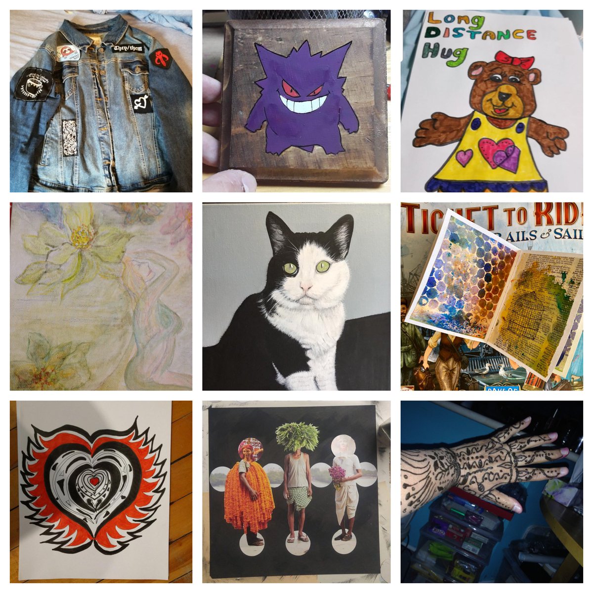 LvngRmArt's tweet photo. Check out some of the work our community has been creating at home! Keep sharing your art folks - we love it! ❤️ #makingartmatters https://t.co/uFt0ZJ79VI