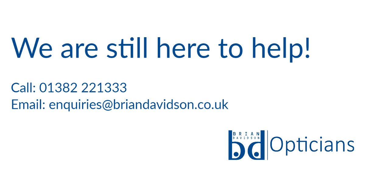 bdOpticians's tweet image. We are still here to help!

Please contact us if you:
• Have any eye problems
• Need to order contact lenses
• Require new spectacles or repairs

#Optician #Dundee