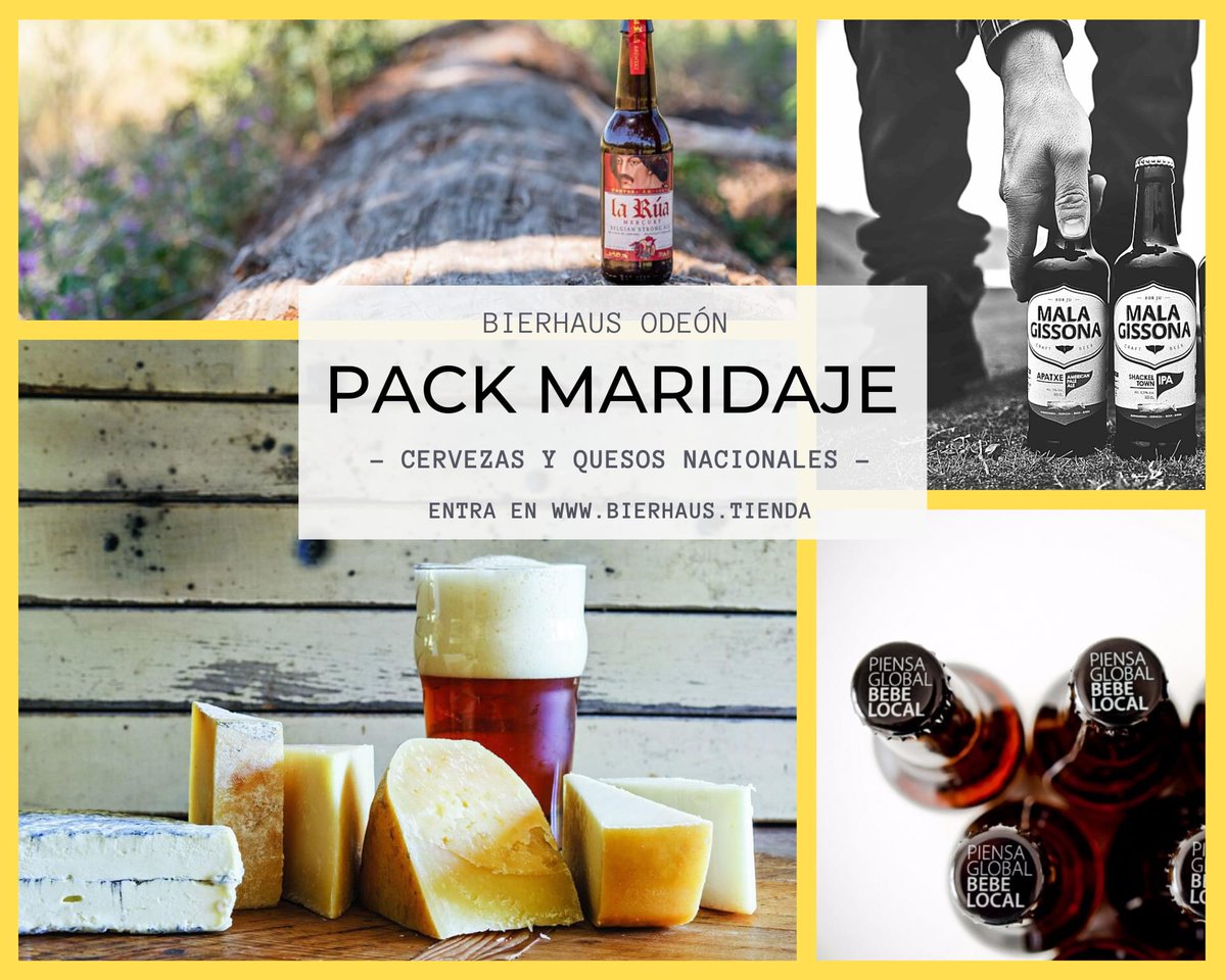 Nuevos Packs Maridaje en bierhaus.tienda para disfrutar solos o en compañía.
#Quenitelocuenten
#Cervezayqueso 
#Packs