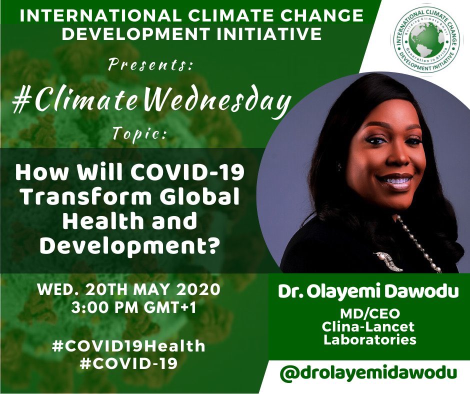 humanitarian_bs's tweet image. Happening this week with organizer’s handle, Date &amp;amp; Time:

13. @julietkego 19th:05:2020 6:00pm

14. @ClimateWed 20th:05:2020 3:00pm GMT+1 

15. @SocialGoodLagos 20th:05:2020 11:00 ET /4:00 pm WAT

16. @InimfonEtuk 20th:05:2020 8:30pm 

Qees🌹

#Thread👩🏽‍💻👇