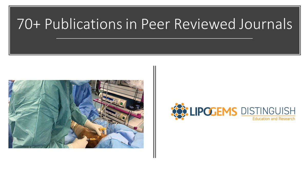 Lipogems1's tweet photo. Evidence Based Medicine: There are now 70+ publications in peer reviewed journals evaluating Lipogems' Microfragmented Fat, which 95% are independent studies performed at leading institutions from around the world! #orthopaedics #MFat #Lipogems #Research #Education https://t.co/O74TPsdq4j