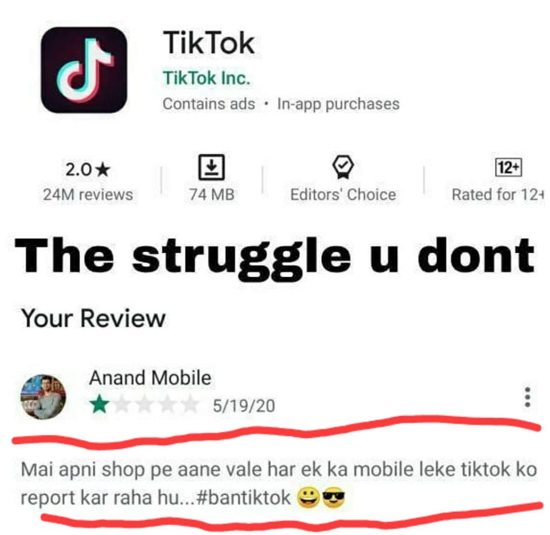 भाई बहुत सही 🤘👏🤩 #BanTikToklnlndia