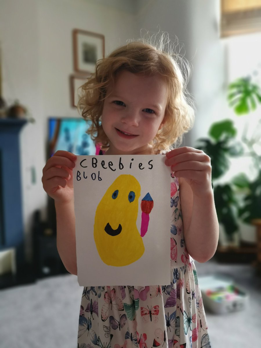ProjectsJess's tweet photo. @CBeebiesHQ Margot Rose wanted to draw the blob. What *is* the blobs name? https://t.co/rGH38mfmol