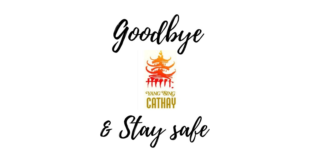 yangsingcathay's tweet photo. 𝐆𝐎𝐎𝐃𝐁𝐘𝐄 &amp; 𝐒𝐓𝐀𝐘 𝐒𝐀𝐅𝐄⁣
Dear Valued Customers,we hope that you are all staying safe and keeping well during this very difficult time. ⁣
⁣
We now have to regretfully share a very sad message with you all😭 

Please see photo attached😢 

Stay home &amp; stay safe🏡
⁣ https://t.co/P3nCWBhQaL