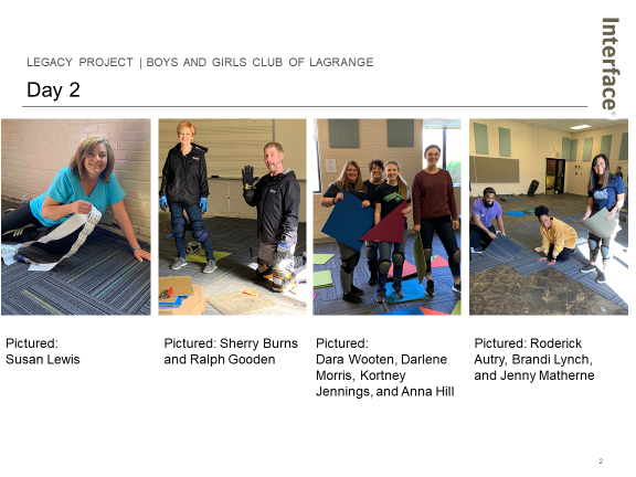 DevAuthLaGrange's tweet photo. Recognizing @interface  Troup County Culture Action Team!The team organized a 2-day project at the #LaGrangega Boys &amp; Girls Club installing 170+ yards of new carpet to update the kids game room!  Thank you Interface for your contributions to our community! #existingindustry https://t.co/13NMHPphVY