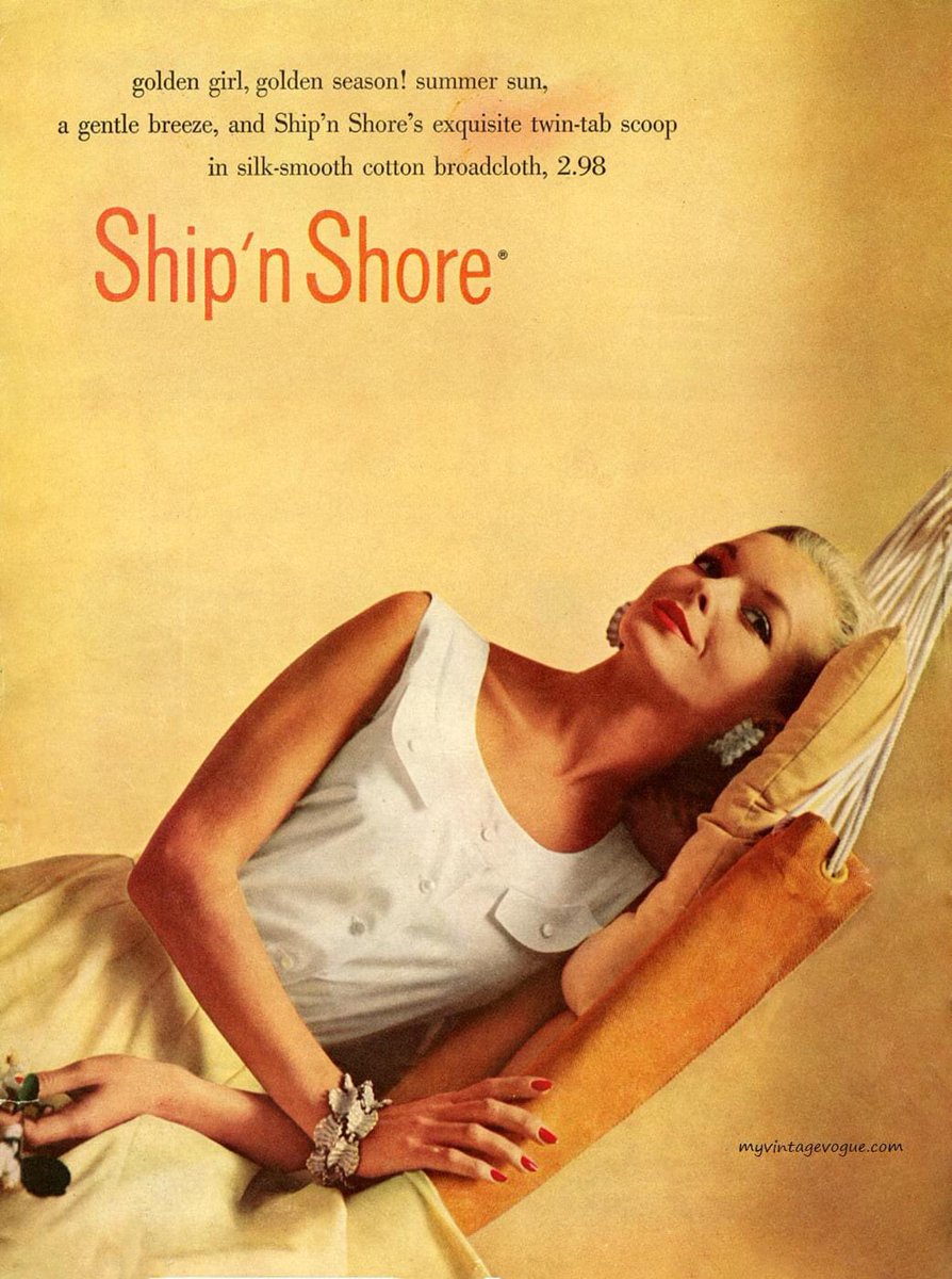 Ship’n Shore, 1955. #myvintagevogue #historyoffashion #fashionhistory #fashion