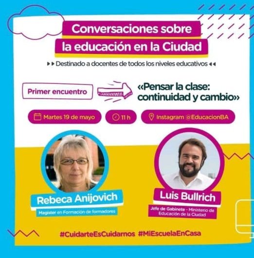 Hoy 11 hs. Pensando estrategias con educadores en este contexto.