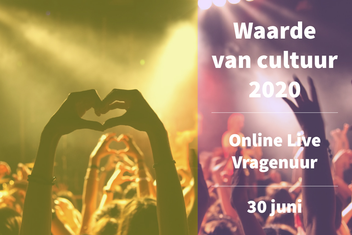 Op 16 juni verschijnt de monitor Waarde van cultuur 2020. De onderzoekers beantwoorden dinsdag 30 juni live al je vragen over de publicatie en de resultaten! Chat je mee? Meld je van tevoren aan via bit.ly/3cMNxtR #waardevancultuur2020