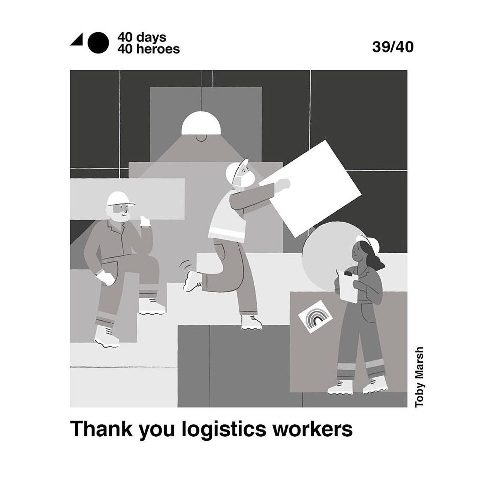 Please take a moment to go to @40days40heroes Instagram and show some love to all of the contributors to their charity auction ♥️

instagram.com/p/CAXne7vh1vx/

#illustrationoftheday #nhscharitiestogether #covidcreativity #illustration #thankyou #logistics #logisticsmanagement