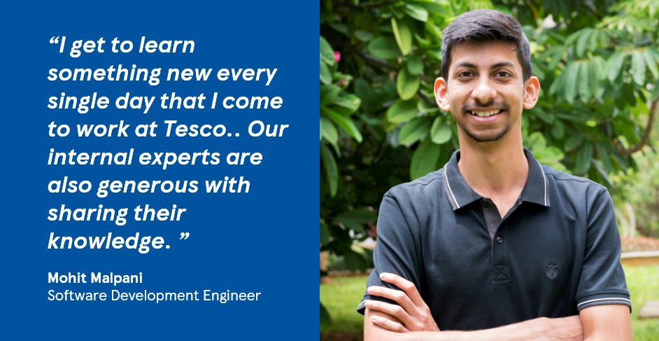 Tesco_Bengaluru's tweet photo. On our latest Talking tech blog, Mohit Malpani, a Software Development Engineer at Tesco Bengaluru, talks about what it was like joining the team as a graduate.  Click here to read his story - https://t.co/SSDZa0lXrN #talkingtech #tescotechnology #WeAreTesco https://t.co/XtKS7nN0K2