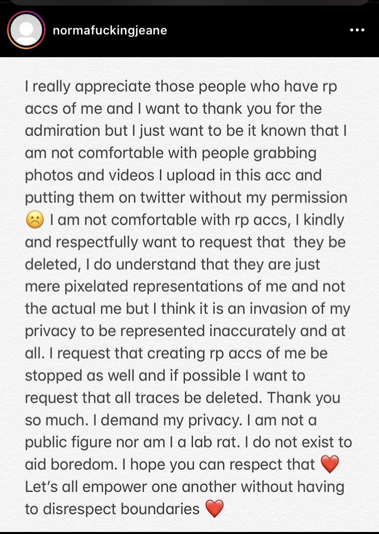 INMYPRIS0N's tweet photo. ATE JULENE’S IG POST.

Let’s respect her personal space 🤍 https://t.co/g2ApXm6ghY