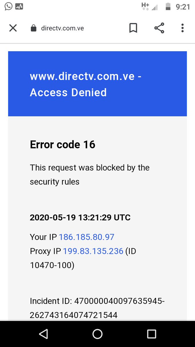 AleoDovidio's tweet photo. @RCamachoVzla Yo amanecí "cortado", me comunique con @DIRECTVVE a través de Twitter y me dijeron que entrara a #MiDirectv, entro a @DirecTV y ...
@Quejas_Directv @DIRECTVVeAyuda
Alguien sabe si es una falla general? https://t.co/CPpHRWWlgV