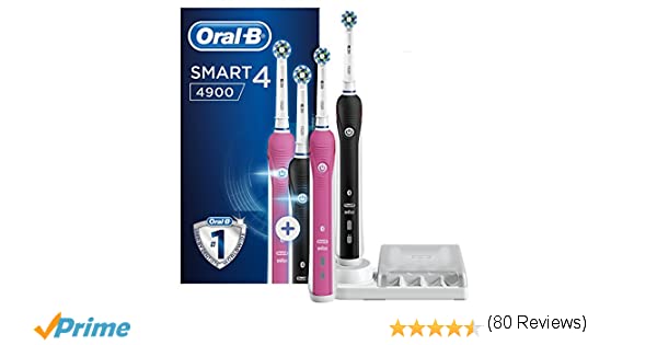Lapequenaasia's tweet image. Oral-B Smart 4 4900 #CrossAction - Cepillo Eléctrico Recargable con Tecnología de Braun, 2 Mangos: 1 Rosa Y 1 Negro
Precio: 7️⃣9️⃣,9️⃣9️⃣€
#Amazon

👉 amzn.to/3g9aVE3