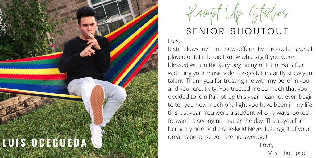 Let's show some love to our Mr. Luis Ocegueda this morning!